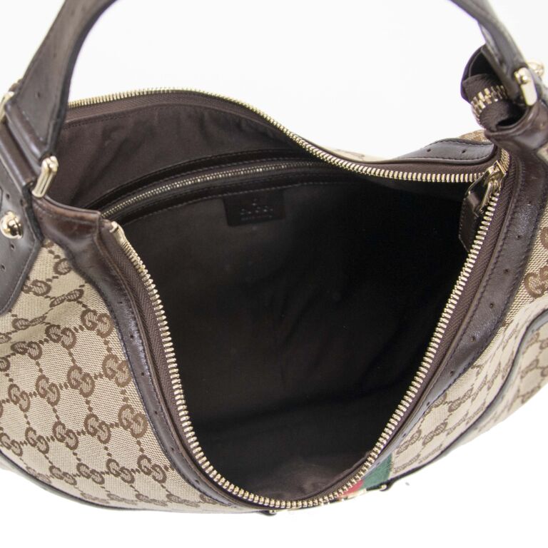 Shopbop Archive Gucci Reins GG Canvas Hobo Bag