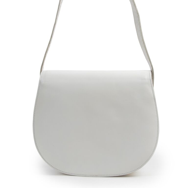 Gucci White Vintage Saddle Shoulder Bag Labellov Buy and