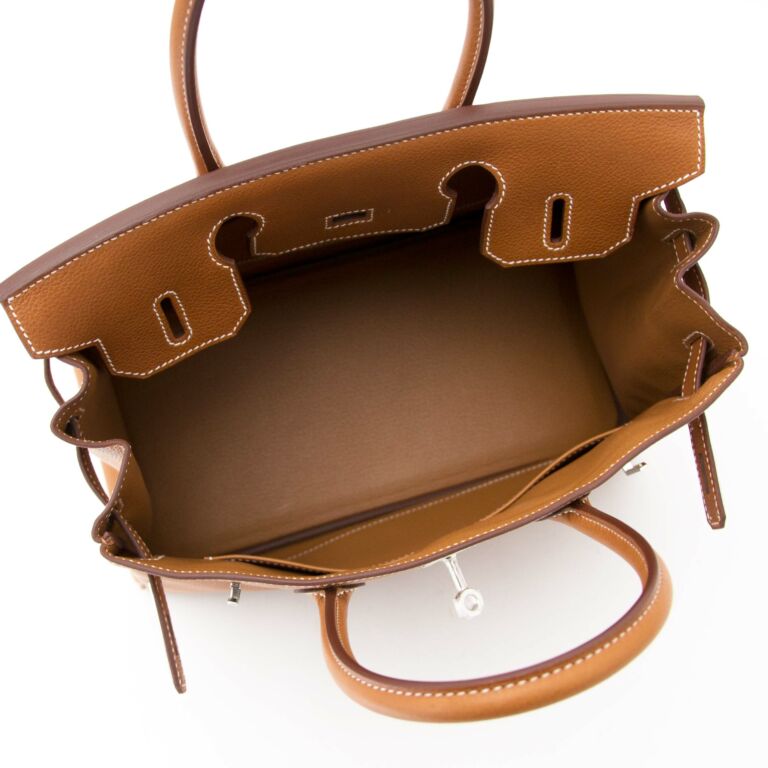 Sold at Auction: Hermes Fauve Barenia Camails Bucket Bag