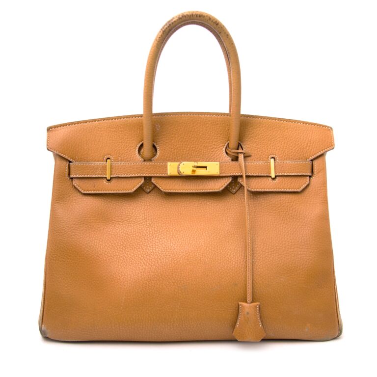 Hermès Birkin 35 Gold Veau Fjord ○ Labellov ○ Buy and Sell Authentic Luxury