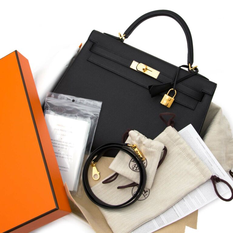 Hermes Kelly 32 Sellier in Ebene