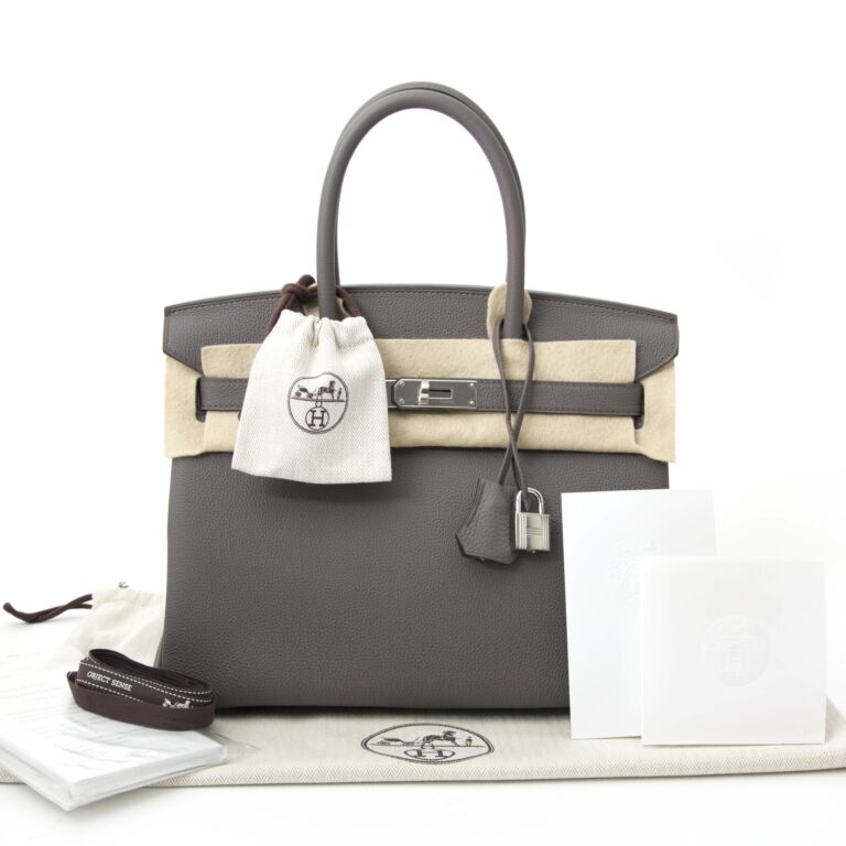 Hermès Gris Etain Togo Birkin 30 PHW, myGemma, NZ