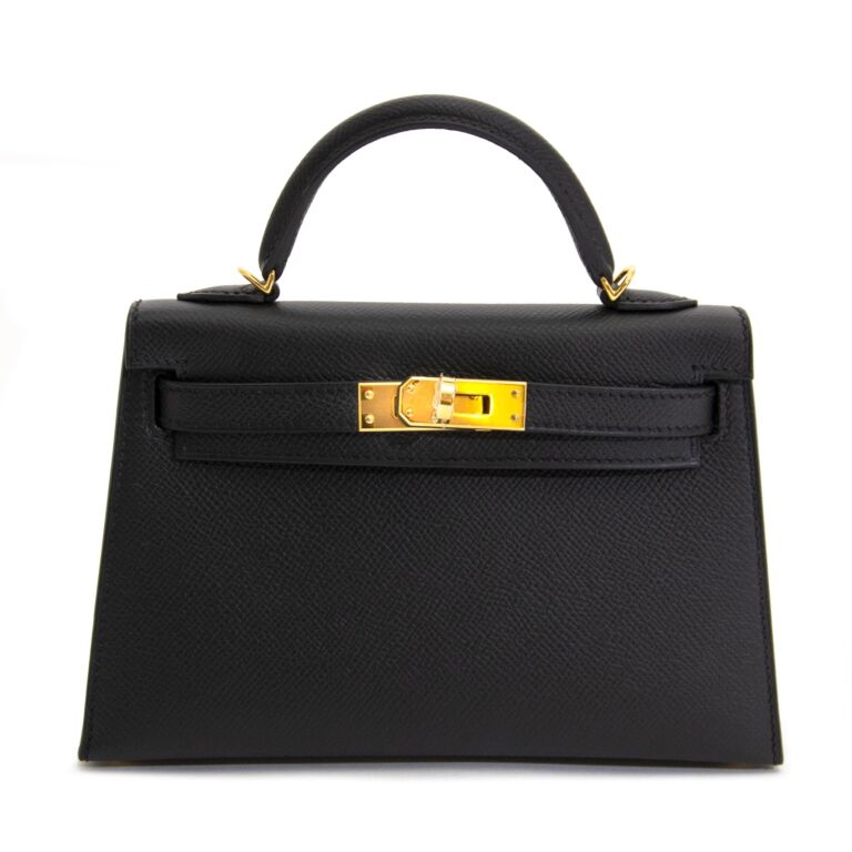 Herm s Kelly Mini II 20 Black Epsom GHW Labellov Buy and