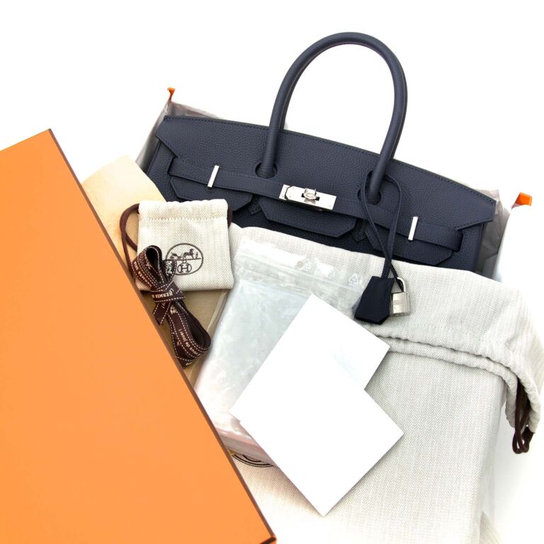 Hermes, Bags, Hermes Birkin Togo Bleu Nuit 35