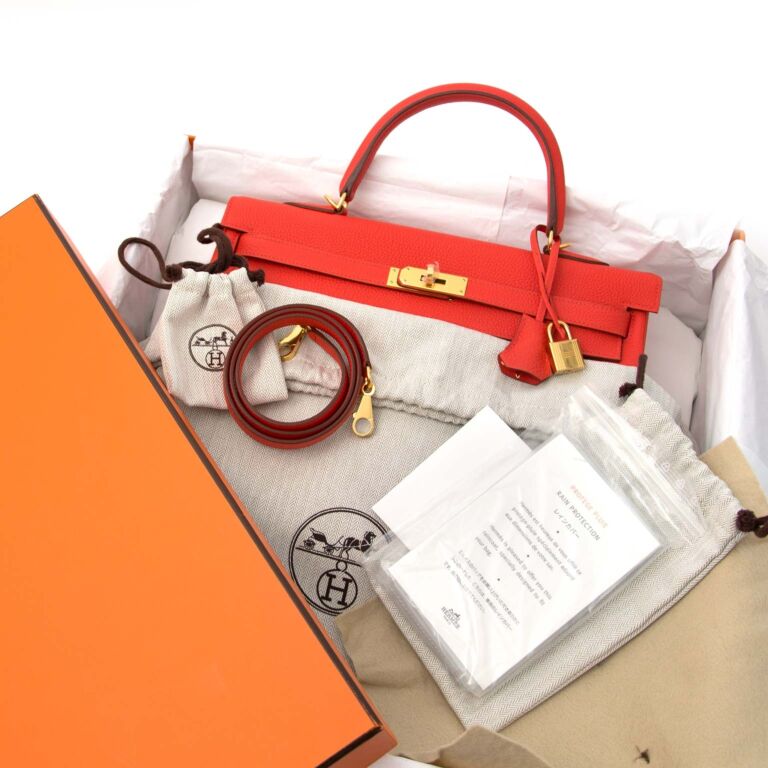 Hermés Kelly 32 Togo Retourne Capucine Bag 2015