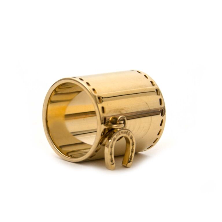 Hermès Scarf Ring Horseshoe Gold ○ Labellov ○ Buy and Sell