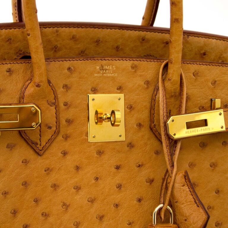 Hermes 30cm Birkin in Brown Ostrich Leather GHW Auction