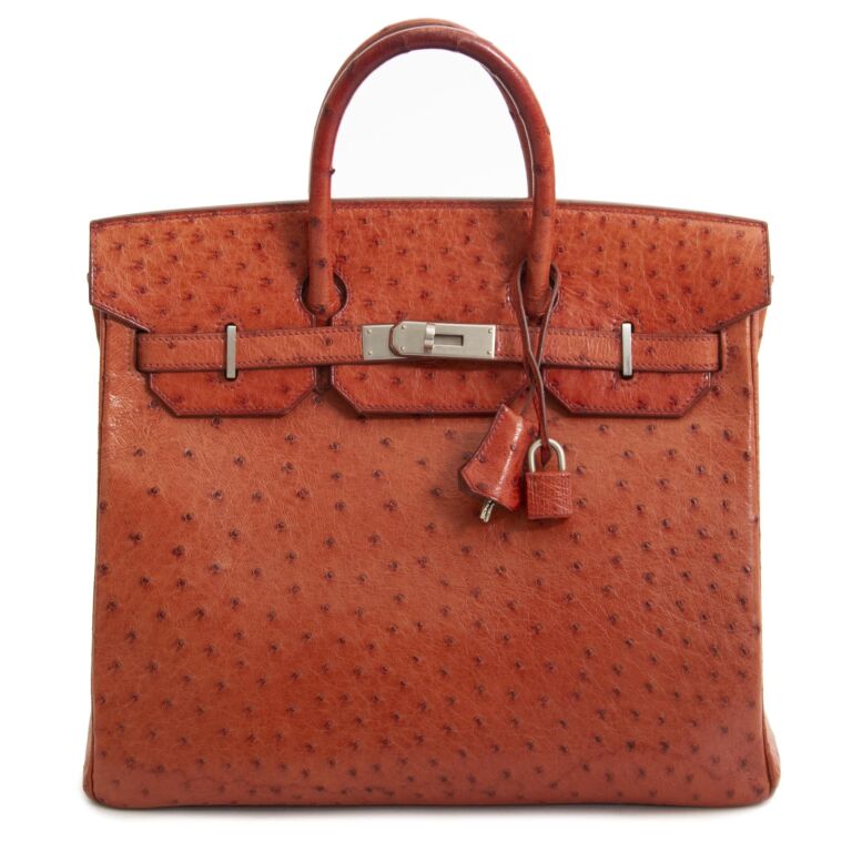Ostrich Hac Hermes - 2 For Sale on 1stDibs