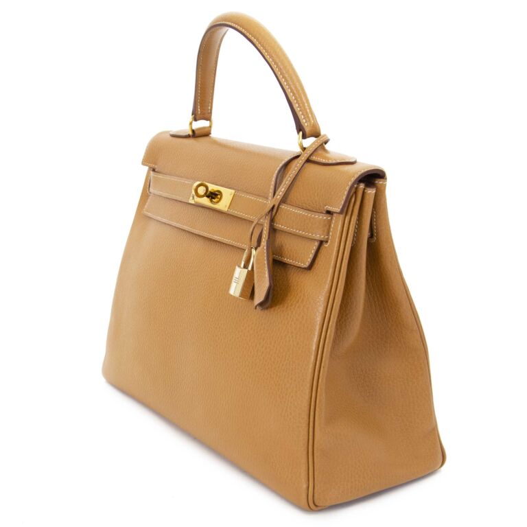 Hermes Vache Ardennes Sellier Kelly Bag