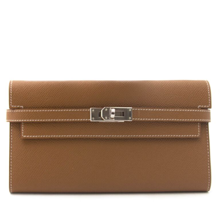 Never Used Herm s Kelly Classic Epsom Wallet Labellov Buy