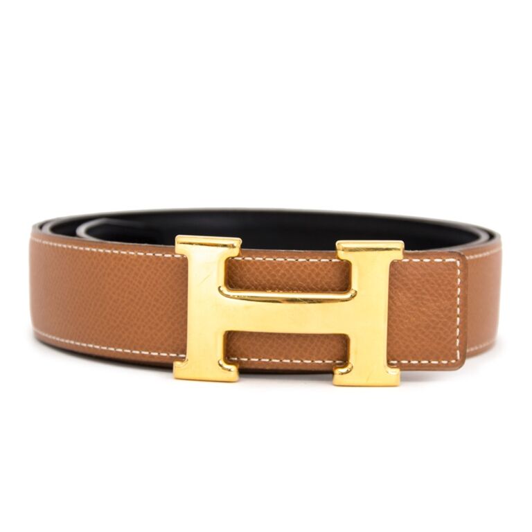 Hermès Cognac/Black Reversible Belt Labellov Buy and Sell Authentic Luxury