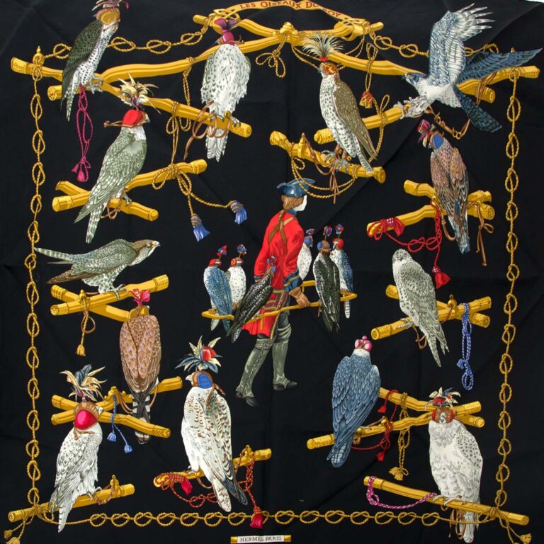 エルメス カレ90 LES OISEAUX DU ROY 王の鳥たち スカーフ エルメス HERMES カレ 90 LES OISEAUX DU ROY 王の鳥たち スカーフ