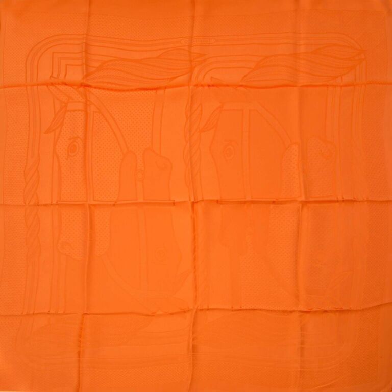 Camaragrancanaria Shop - 2799 - orange hermes nano quadrige silk