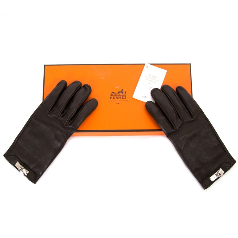 Hermès Dark Brown Soya Gloves ○ Labellov ○ Buy and Sell