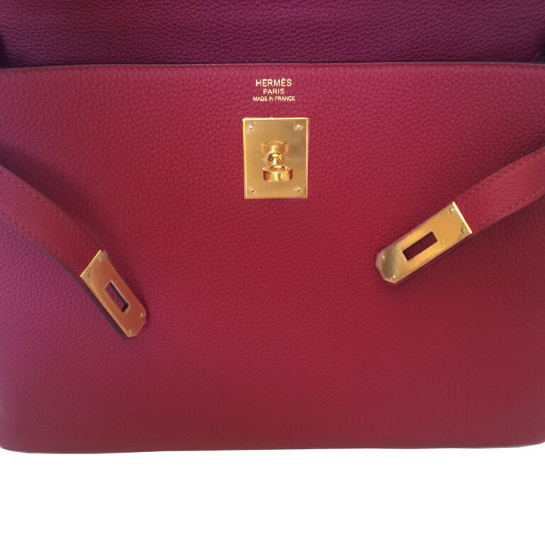 Hermès Kelly 32 Rouge Grenat GHW ○ Labellov ○ Buy and Sell Authentic Luxury