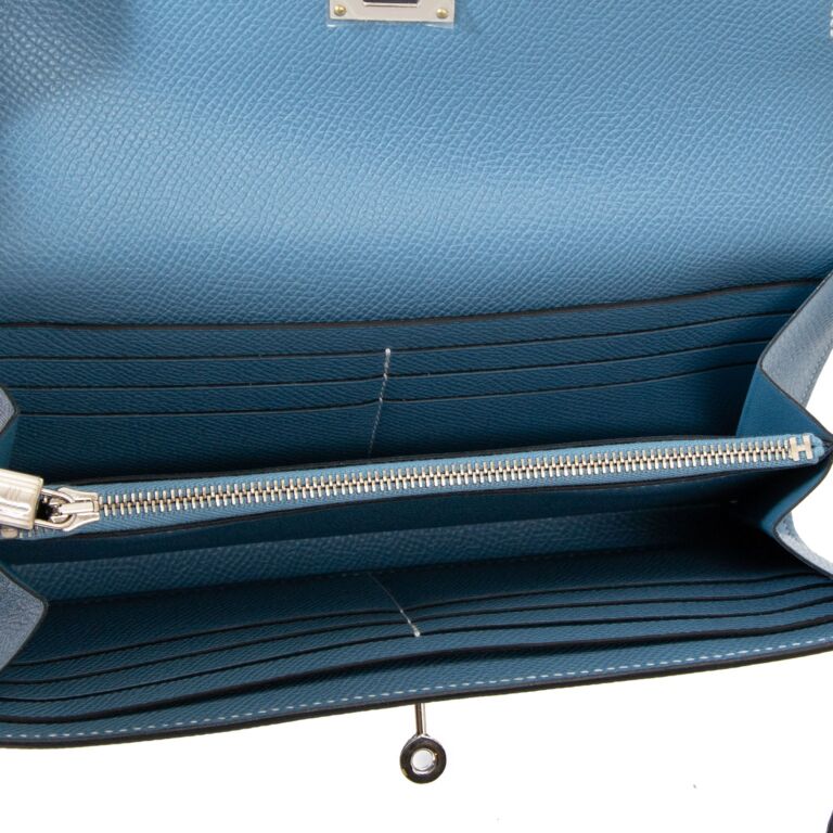 Hermes Kelly Classique To Go Wallet, In Bleu Royal, Blue Epsom Leather –  Found Fashion