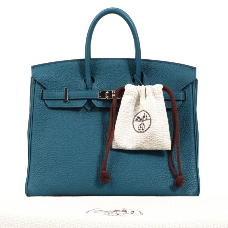 Hermes Birkin 25 Bleu Cobalt Togo PHW Labellov Buy and Sell Authentic Luxury