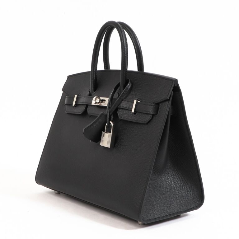 Herm s Birkin 25 Black Epsom Palladium Hardware Labellov Buy