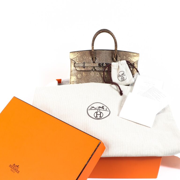 Hermes ombre cheap lizard birkin