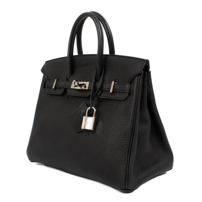 Hermes Birkin 25 Black Togo PHW Labellov Buy and Sell Authentic Luxury