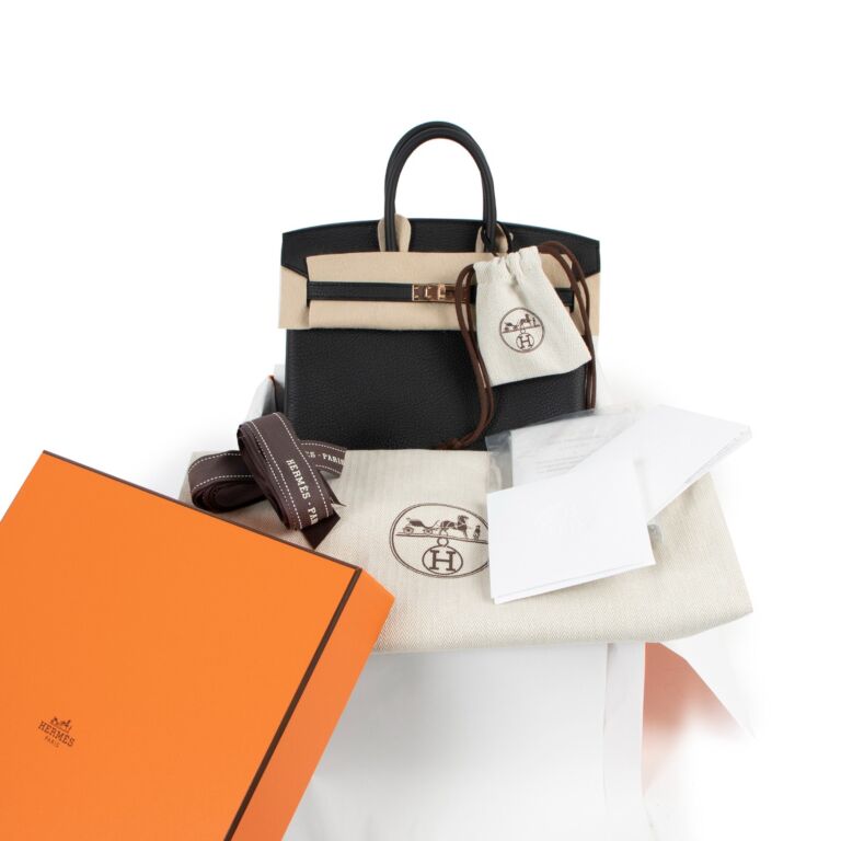 Hermès Birkin 25 Black Togo Rose Gold Hardware - 2020, Y – ZAK BAGS ©️