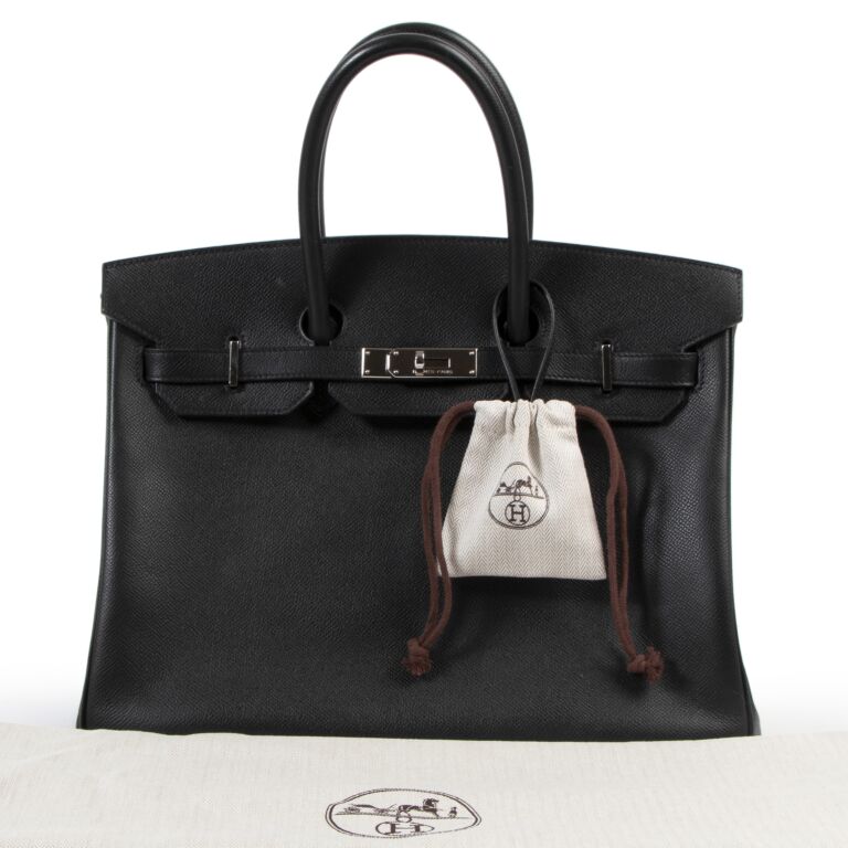 Hermes Birkin 35 Black Epsom PHW Labellov Buy and Sell Authentic Luxury