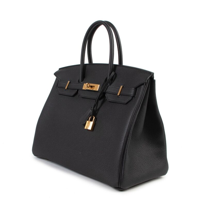 Herm s Birkin 35 Black Togo GHW Labellov Buy and Sell