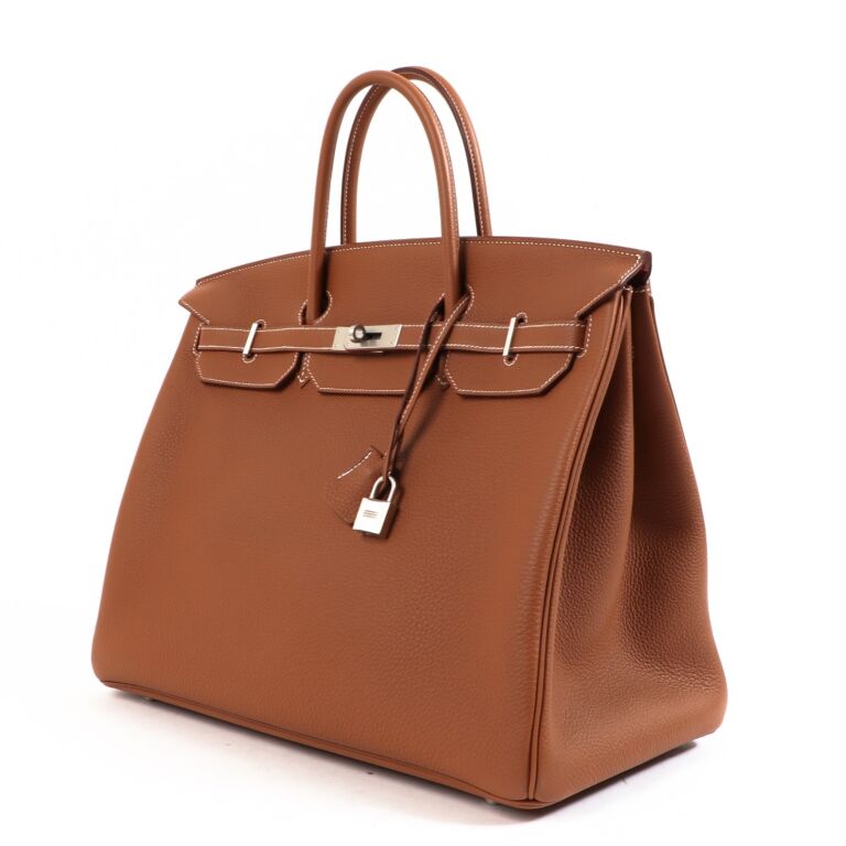 Hermès HSS Birkin 40 Gold/Orange Poppy Togo BPHW ○ Labellov