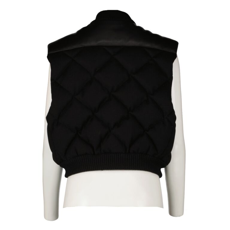 Hermès Black Cashmere Padded Short Vest - size 40 ○ Labellov