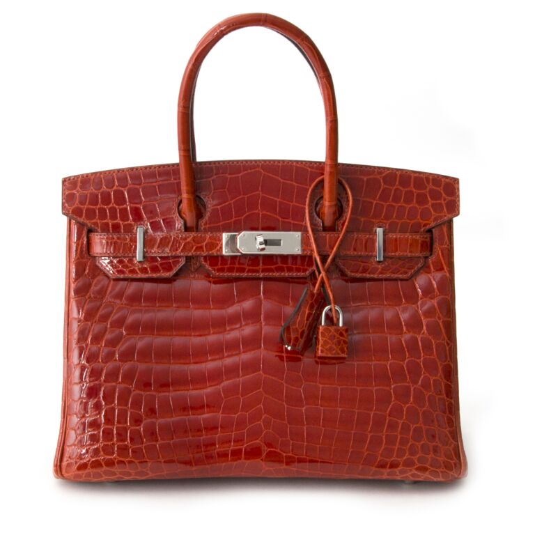 Hermès Sanguine Niloticus Crocodile Lisse Birkin 30 QGB0Q2TTOB000