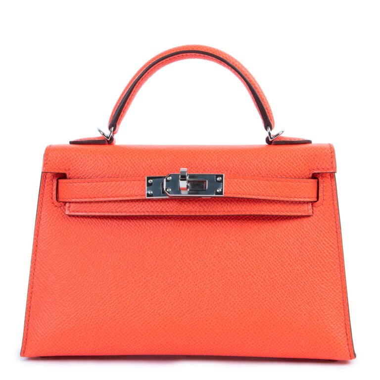 Hermes Kelly Mini Sellier Veau Epsom Rose Texas PHW Labellov Buy and Sell Authentic Luxury