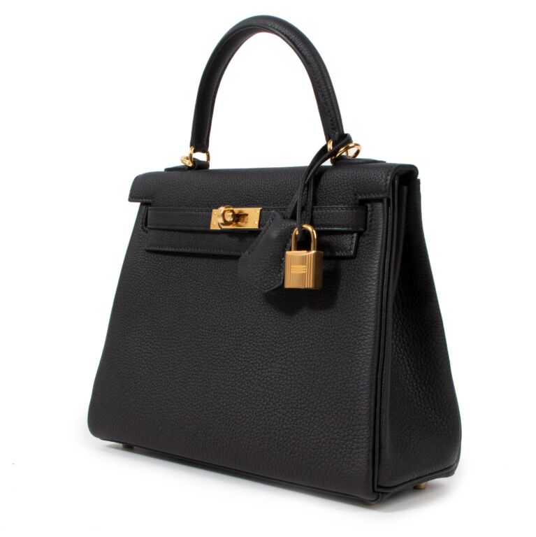 Hermès 2024 Kelly 25 Black Togo ○ Labellov ○ Buy and Sell