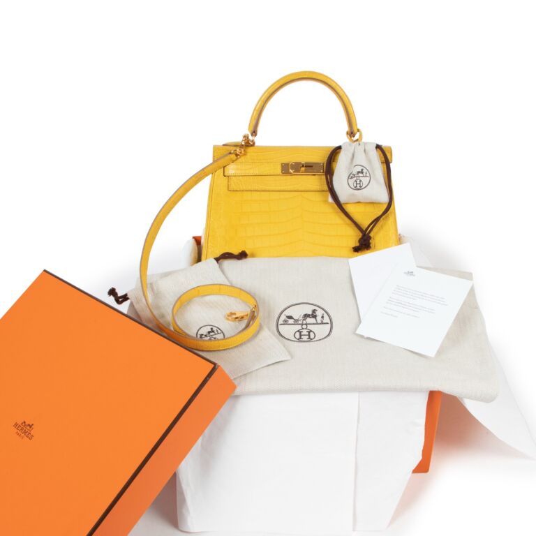 Hermes yellow discount kelly bag