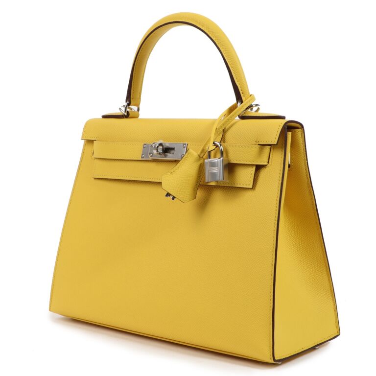 HERMES Birkin Size 25 Swift Leather Jaune de Naples