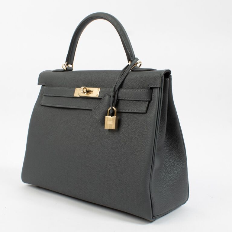 Hermès Kelly 32 Gris Misty Togo GHW ○ Labellov ○ Buy and Sell