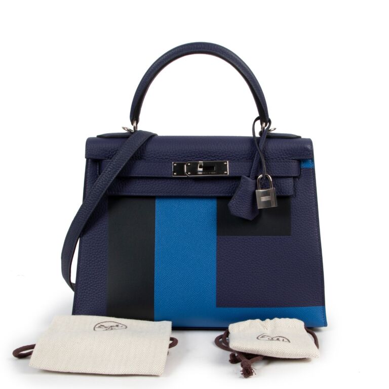 Hermès Kelly 28 Colorblock Lettre E Limited Edition Bag