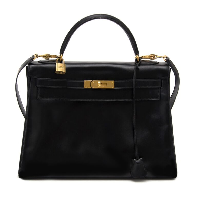 Hermès Box Calf Kelly 32 Black