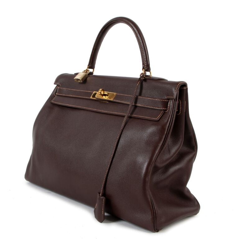Herm s Vintage Kelly 35 Gulliver Havane GHW Labellov Buy and