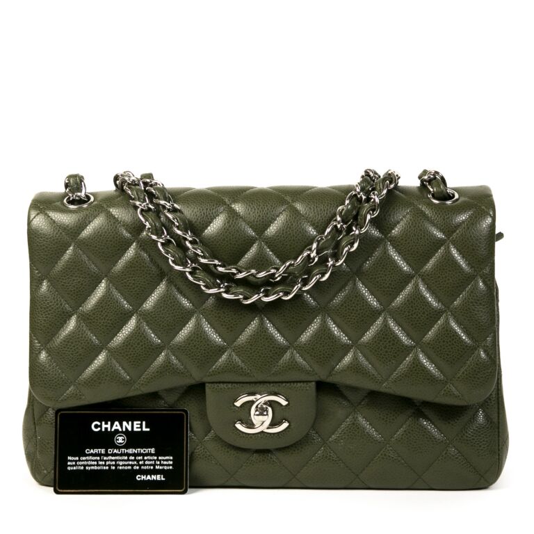 chanel green wallet on chain