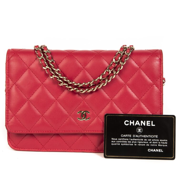 Chanel Classic Wallet On Chain Pink ○ Labellov ○ Buy and Sell