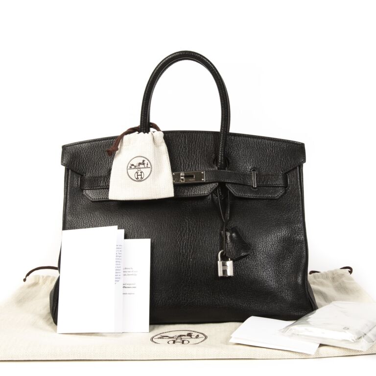 Hermès Black Chevre de Coromandel Birkin 35 QGB0I40IKB000