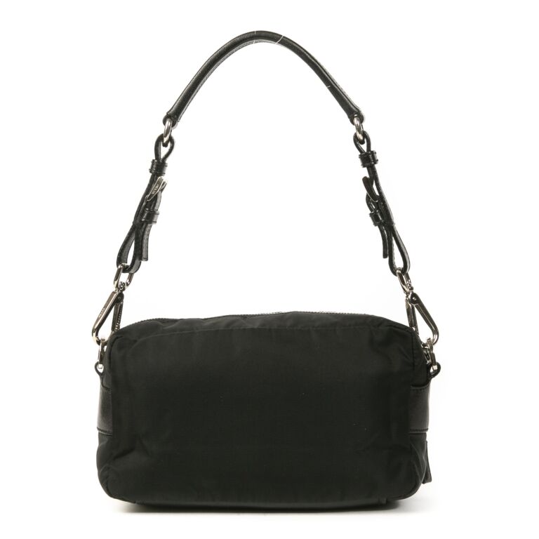 Prada Crossbody Bag Small Black in Nylon with Silver-tone - US