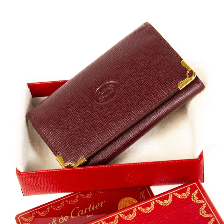 CROG000501 - Must de Cartier key ring and card holder - Burgundy