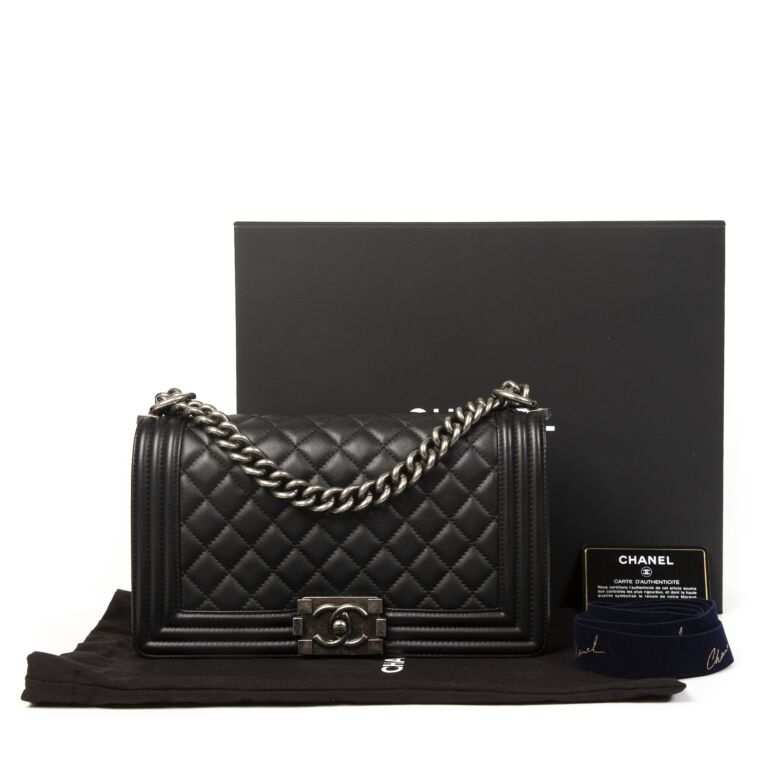 Chanel Black Medium Boy Bag ○ Labellov ○ Buy and Sell Authentic Luxury
