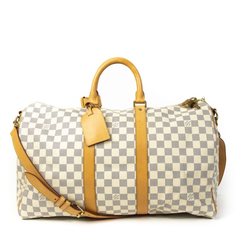 vuitton damier azur keepall bandouliere