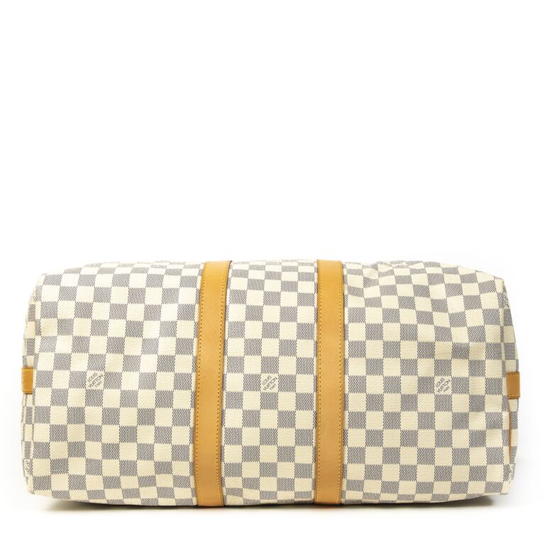 Louis Vuitton N48223 Keepall Bandouliere 45 Duffel Bag Damier Azur Canvas