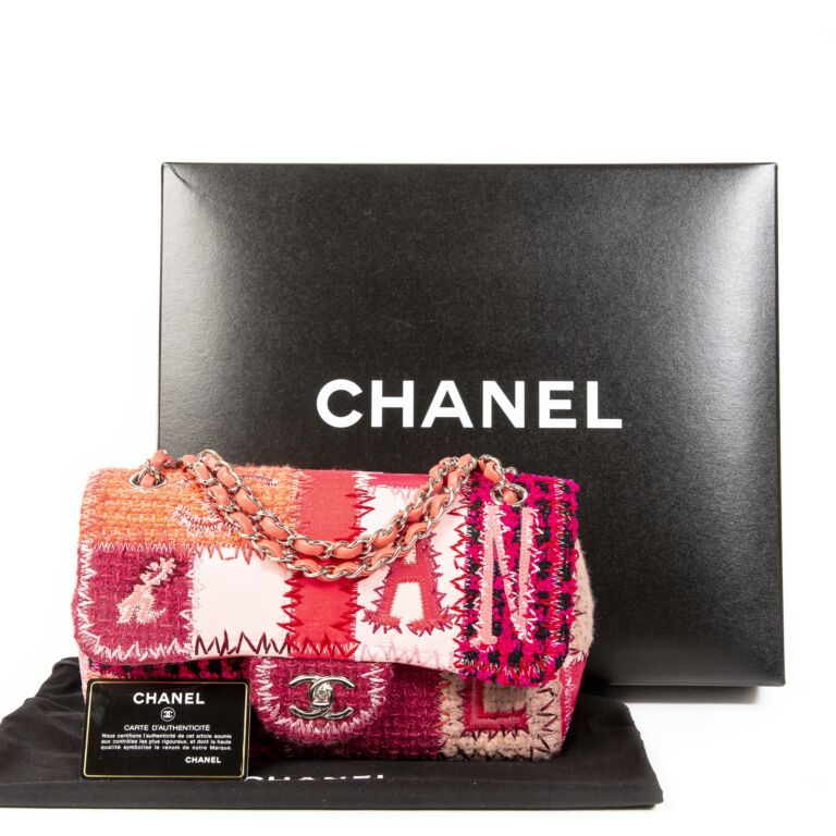 Chanel Red Fabric and Leather Medium Classic Flap Bag ○ Labellov