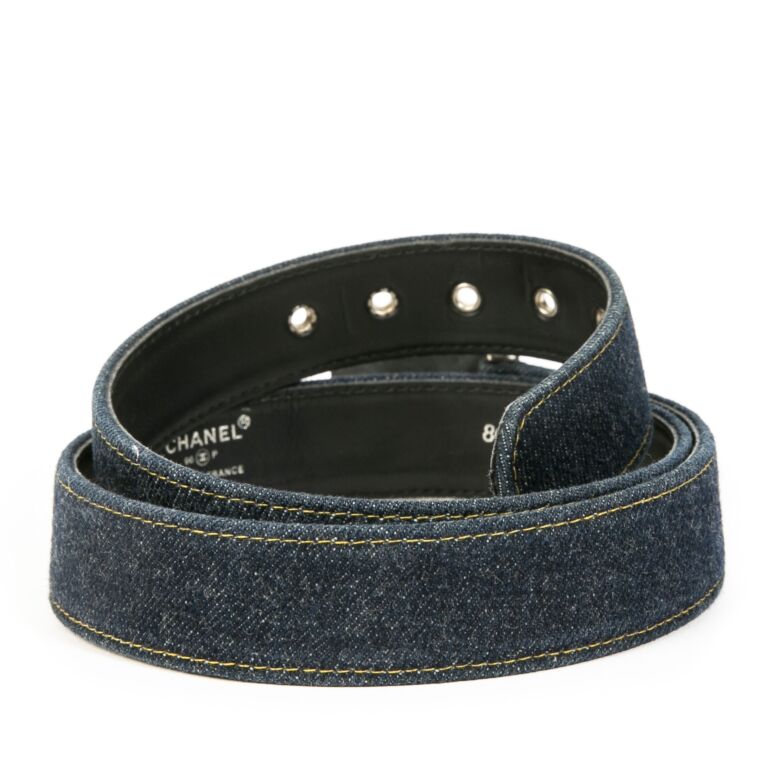 CHANEL ベルト NEW CHANEL BLACK LEATHER PEARL CRYSTAL CC LOGO BELT 90 36 | eBay
