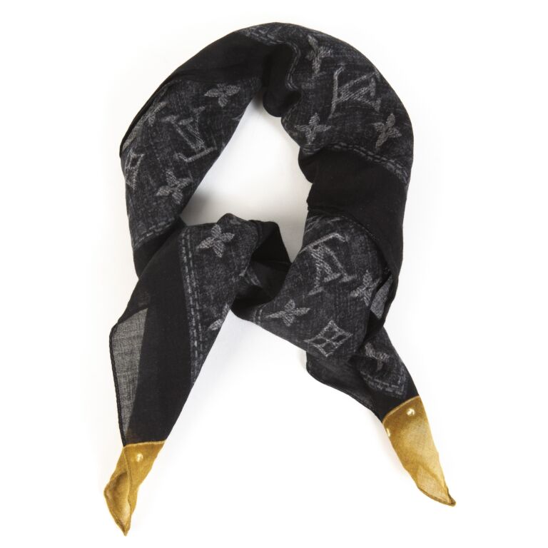 Louis Vuitton Black Denim Shawl