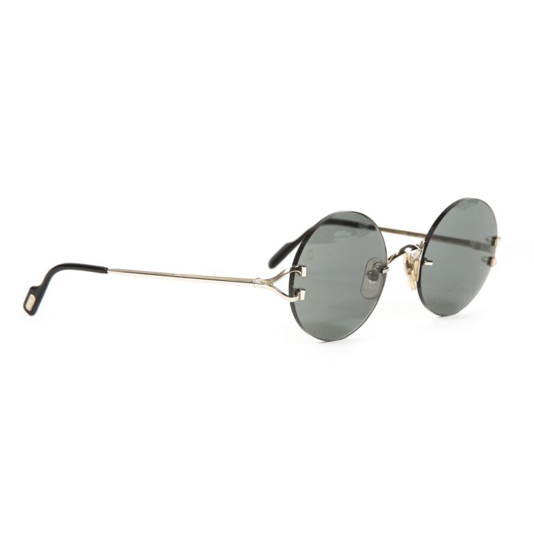 cartier madison round rimless sunglasses